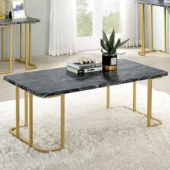 Contemporary Gold/Black Coffee Table