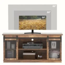 TV Stand 2 -shelf For TVs 32'' Up To 65'',Barn Door,Adjustable Shelf,Larger Storage Space - Espresso 30 TV Stand 2 -shelf For TVs 32'' Up To 65'',Barn Door,Adjustable Shelf,Larger Storage Space - Espresso -Baxton Acme Shop 40e76eec b3de 466b 8f12 3cbd7b88111f