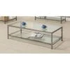 Ontario Coffee Table With Glass Shelf Black Nickel -Baxton Acme Shop 41c39b1f 415e 49bd 923f d8bb45cbac0b