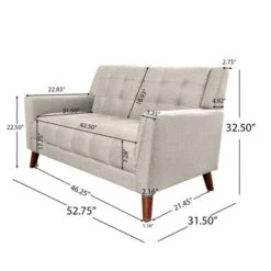 Candace Fabric Arm Chair And Loveseat Set By Christopher Knight Home - Beige -Baxton Acme Shop 42407c96 a8c7 4b2d 8e9c 3a93ecdb2a1a