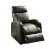 Leatherette Recliner With Power In Dark Gray - Dark Gray -Baxton Acme Shop 42bedad6 aff8 431a 965f 428007d5522c