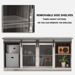 TV Stand 2 -shelf For TVs 32'' Up To 65'',Barn Door,Adjustable Shelf,Larger Storage Space - Espresso 28 TV Stand 2 -shelf For TVs 32'' Up To 65'',Barn Door,Adjustable Shelf,Larger Storage Space - Espresso -Baxton Acme Shop 43a8c367 e4db 4250 b6da 84cb74686f4e