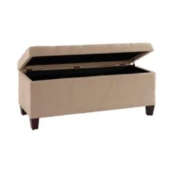 Catalina Shoe Storage Ottoman Beige -Baxton Acme Shop 43df1dbe 701e 4656 b61b 577bf8bde66d