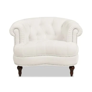 La Rosa Victorian Tufted Upholstered Accent Chair - Opal Grey Velvet 15 La Rosa Victorian Tufted Upholstered Accent Chair - Opal Grey Velvet - Image 13