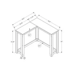 Accent Table/ Console/ Entryway/ Narrow/ Corner/ Living Room/ Bedroom/ Laminate/ White/ Contemporary/ Modern -Baxton Acme Shop 4459ddbb 282c 4e7c 8ce7 2c865d9341d4