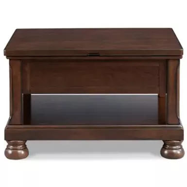 Rustic Brown Porter Lift Top Cocktail Table 6 Rustic Brown Porter Lift Top Cocktail Table - Image 4