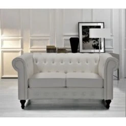 Brooks Classic Chesterfield 3-Piece Living Room Set-Chair Loveseat & Sofa - Grey -Baxton Acme Shop 44a3b87f e932 492b 994d 944025ac1e0b