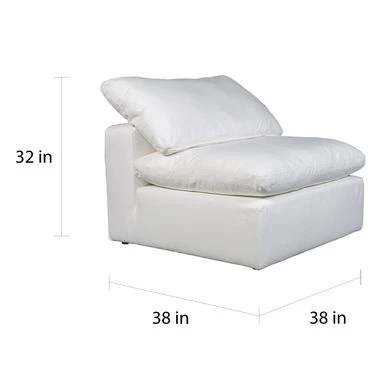 Aurelle Home Tami Modular Sectional Piece - Armless Chair - 38" X 38" - 38" X 38" - Peyton Slate 11 Aurelle Home Tami Modular Sectional Piece - Armless Chair - 38" X 38" - 38" X 38" - Peyton Slate - Image 9