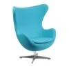 Mid-Century Modern Wool Fabric Tilt Swivel Lounge Chair - Teal -Baxton Acme Shop 475454e4 bb03 4615 81f0 aac3d2a496a3