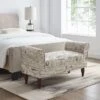 Leona Bench Linen Script