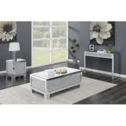 Layton Square End Table Silver And Clear Mirror -Baxton Acme Shop 4833ee99 d5da 4717 a07e 5181a8cf4789