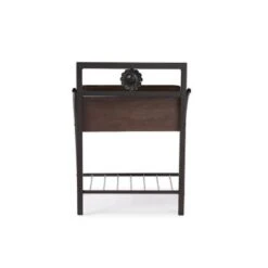 Urban Designs Jevenci Vintage Industrial Black Finished Metal Nightstand -Baxton Acme Shop 4848df8e eea9 4d0e 96df 06429fa50012