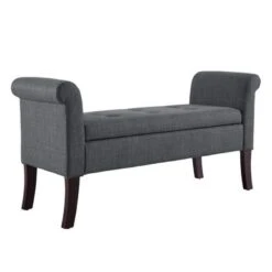 Ivydale Storage Bench Charcoal -Baxton Acme Shop 48723325 c76a 4ae4 b66b 03adca57e396