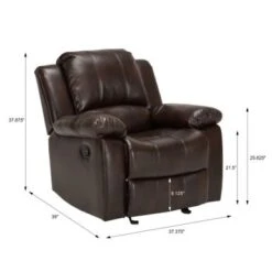 Charleston Leather Gel Glider Rocker Recliner By Greyson Living - Blue -Baxton Acme Shop 487d8a3c defb 4e77 bac0 b825f5d45291