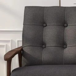 Aries Mid Century 3 Piece 5 Seater Fabric Chat Set By Christopher Knight Home - Charcoal Gray -Baxton Acme Shop 48f7d5d0 300e 436e 9c7c 17374a68af29