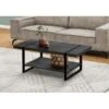 Coffee Table/ Accent/ Cocktail/ Rectangular/ Living Room/ 48"L/ Metal/ Laminate/ Black/ Contemporary/ Modern -Baxton Acme Shop 4972c38b ddca 42c6 aa11 9080726f909d