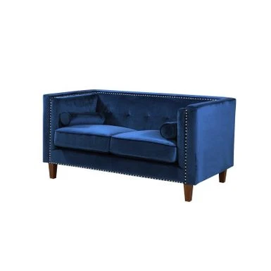 Kittleson 60'' Velvet Tuxedo Arm Loveseat - Grey 22 Kittleson 60'' Velvet Tuxedo Arm Loveseat - Grey - Image 20