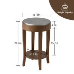 COSIEST 2-Tier Round Accent End Table With Shelf - 2PC -Baxton Acme Shop 49e6388f 3584 4082 82a4 051538e17511