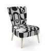 Designart "Monochrome Geometric Pattern VIII" Upholstered Mid-Century Accent Chair - Arm Chair - Side Chair -Baxton Acme Shop 4a48f8de f25c 4436 9e6c f0d3f005275b