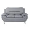 Sanuel 61.3" Faux Leather Pillow Top Arm Loveseat - Grey -Baxton Acme Shop 4a7770fc f1c5 473d 8f91 d70dffad5fe1