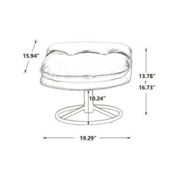 Velvet Tufted Lounge Chair And Ottoman With Swivel Metal Base - Pink -Baxton Acme Shop 4b24d960 973e 4c42 8798 5c710cc09dae