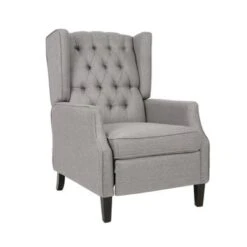 Keating Traditional Wingback Recliner By Christopher Knight Home - Gray