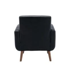 Porthos Home Suri Accent Chair, Fabric Or PU Upholstery, Rubberwood Legs - Blue Fabric -Baxton Acme Shop 4bd154ca 8748 4938 bb92 f3246c9adaac