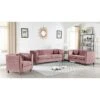 Lowery Kitts Velvet Classic Chesterfield Living Room Set - Beige -Baxton Acme Shop 4bf14640 d5f1 40e8 b115 8228b99a054b