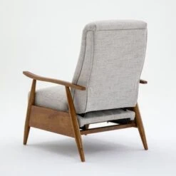 Taylor Wood Arm Push Back Recliner In Performance Fabric By Greyson Living - Sea Oat -Baxton Acme Shop 4bfc5378 6b89 4198 a392 a97d46965949