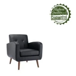 Porthos Home Suri Accent Chair, Fabric Or PU Upholstery, Rubberwood Legs - Blue Fabric -Baxton Acme Shop 4cdff7de 7f1c 4391 8c0e 6ec635a0f6aa