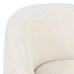 Poly And Bark Alma Swivel Lounge Chair - Crema White Boucle -Baxton Acme Shop 4d666f5d a517 469d 815f ba01c825f222