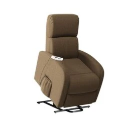 Strick & Bolton Modern Power Recline And Lift Chair With Heat And Massage - Chestnut Brown