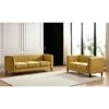 Line Tufted Square Design2 Pieces Livingroom Sets - Yellow -Baxton Acme Shop 4e071b08 b844 4938 820a 758094d0042b