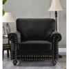 Suffield Velvet Nailhead Armchair - Black -Baxton Acme Shop 4fc49fff b02f 4698 9f2f 89b7f00f10c1