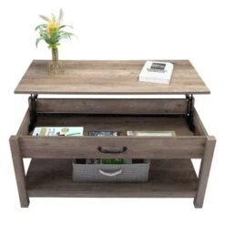 Lift Top Coffee Table With Storage - Grey - No Drawers -Baxton Acme Shop 5054ce7b 85a3 4e3d b2fd 1c8c86927e47