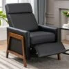 Upholstered Recliner Chair - Black -Baxton Acme Shop 507e1811 b2b5 4441 a5cb 071442c8cb96