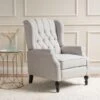 Walter Tufted Fabric Wingback Recliner Club Chair By Christopher Knight Home - Light Beige -Baxton Acme Shop 5096f141 417b 4075 91b2 d5eb8ae42b1d