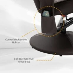 HOMCOM Massaging Faux Leather Recliner Chair And Ottoman Set For Living Room, Bedroom, Or Office, Brown - Brown -Baxton Acme Shop 5236c2ea 075f 485c 9443 79dce95f9765