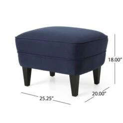 Correia Contemporary Tufted Fabric Club Chair And Ottoman Set By Christopher Knight Home - Gray + Dark Brown -Baxton Acme Shop 52de9ce7 0593 4fe4 a337 b19ae51cc0bd