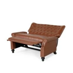 Trillium Faux Leather Oversized Recliner With Nailhead Trim By Christopher Knight Home - Espresso/ Cognac -Baxton Acme Shop 531a3954 0b9c 4144 84fe 7e6962409e74