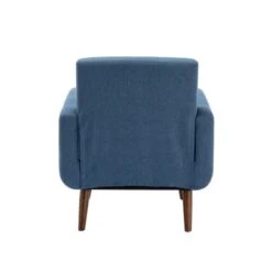 Porthos Home Suri Accent Chair, Fabric Or PU Upholstery, Rubberwood Legs - Blue Fabric -Baxton Acme Shop 5377f543 45fe 46e7 bf1c c18d64e65392