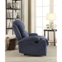 Casual And Contemporary Recliner (Motion) In Blue Velvet - Blue -Baxton Acme Shop 54d2419d d015 476c 935f 50215da83b9b