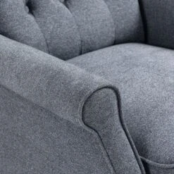 Clihome Push Back Reclining Chair - Grey -Baxton Acme Shop 550cb763 f7a6 4ee8 9b88 64fa9109c170