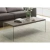 Coffee Table/ Accent/ Cocktail/ Rectangular/ Living Room/ 44"L/ Tempered Glass/ Laminate/ Brown/ Clear/ Contemporary/ Modern -Baxton Acme Shop 55160fd1 e406 4dba 909e ea7dcdb820a4