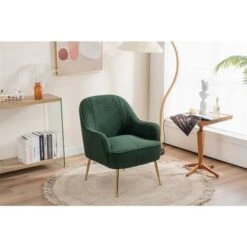 Modern Soft Teddy Fabric Accent Chair Living Room Chair - 26.26*31.3INCH - Brown -Baxton Acme Shop 5520a816 43b2 4986 9007 a580cc1c544f