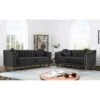 Hills Tufted Back Nailhead 2PCS Living Room Set - Black -Baxton Acme Shop 55288480 c1eb 4402 be20 382bfc3ccb49