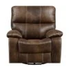 Copper Grove Krems Faux Leather Swivel Recliner - Dark Graphite