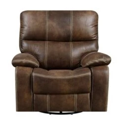 Copper Grove Krems Faux Leather Swivel Recliner - Dark Graphite