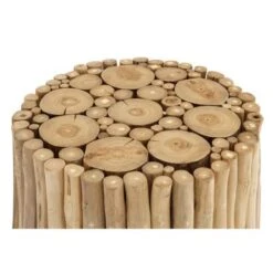 Brown 16-inch High X 14-inch Wide Teak Wood Foot Stool - Single -Baxton Acme Shop 55ea3174 7e67 42fb a833 6a04adb98241