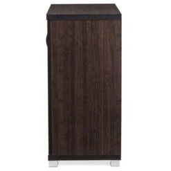Baxton Studio Zentra Modern And Contemporary Dark Brown Sideboard Storage Cabinet With Glass Doors - Brown -Baxton Acme Shop 5614f0ef 43c9 4f23 a844 d2726ee225bb